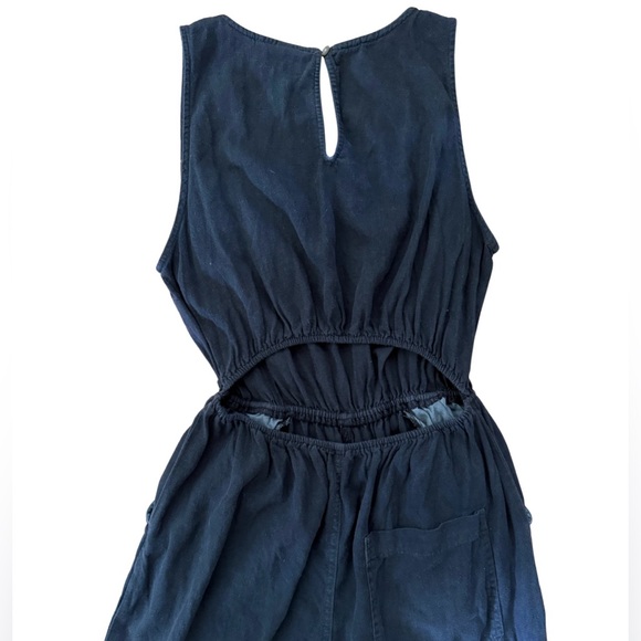 Universal Thread Washed Black Sleeveless Cutout Jumpsuit - Size Small - Picture 7 of 9